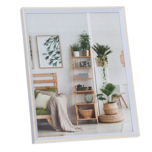 Portafotos 20x25 blanco / natural