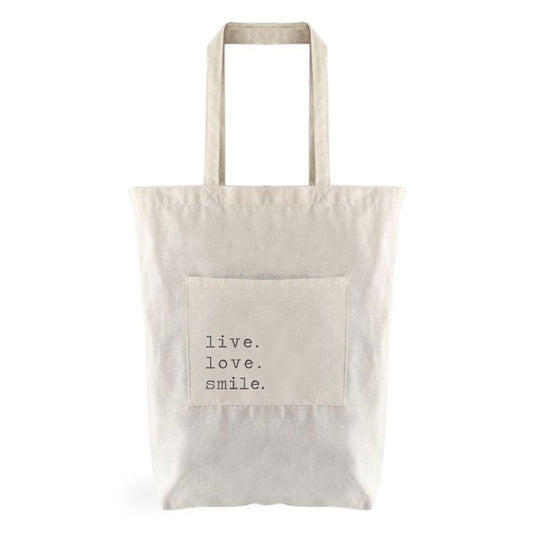 Bolsa algodon bolsillo natural