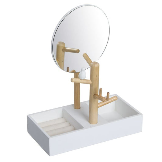 Espejo joyero con soporte bisuteria