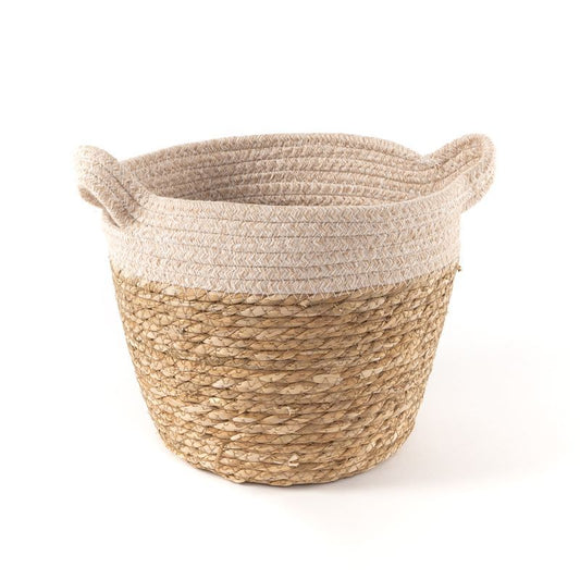 Cesto fibra y algodon s natural