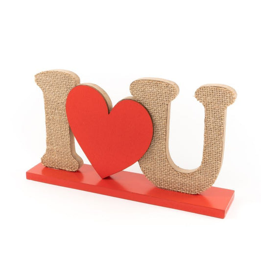Figura de sobremesa letras i love you