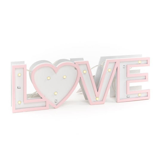 Letras love con luz led 2xaaa