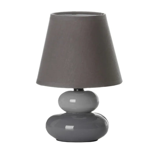 Lámpara piedras cerámica gris 15 x 15 x 22,50 cm