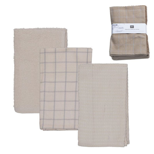 Juego 3 paños cocina essential natural