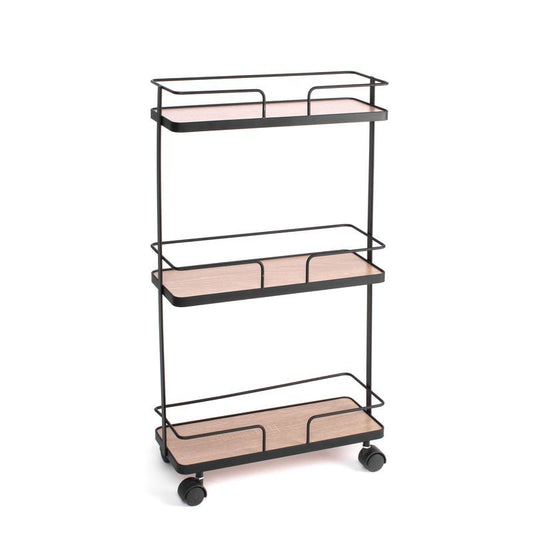 Carro aux. Metal madera negro