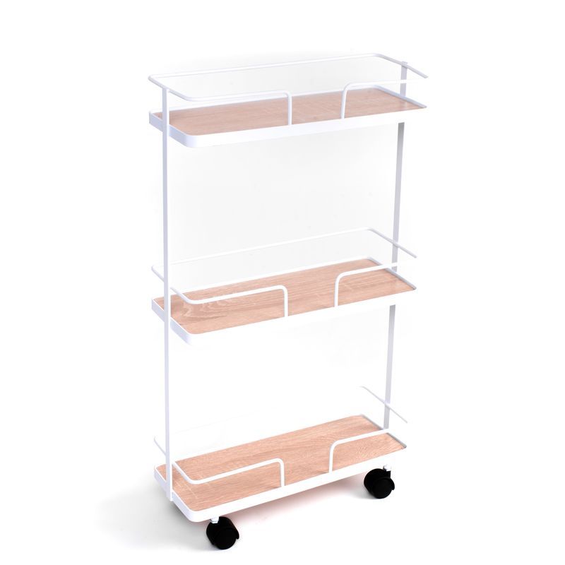 Carro aux. Metal madera blanco