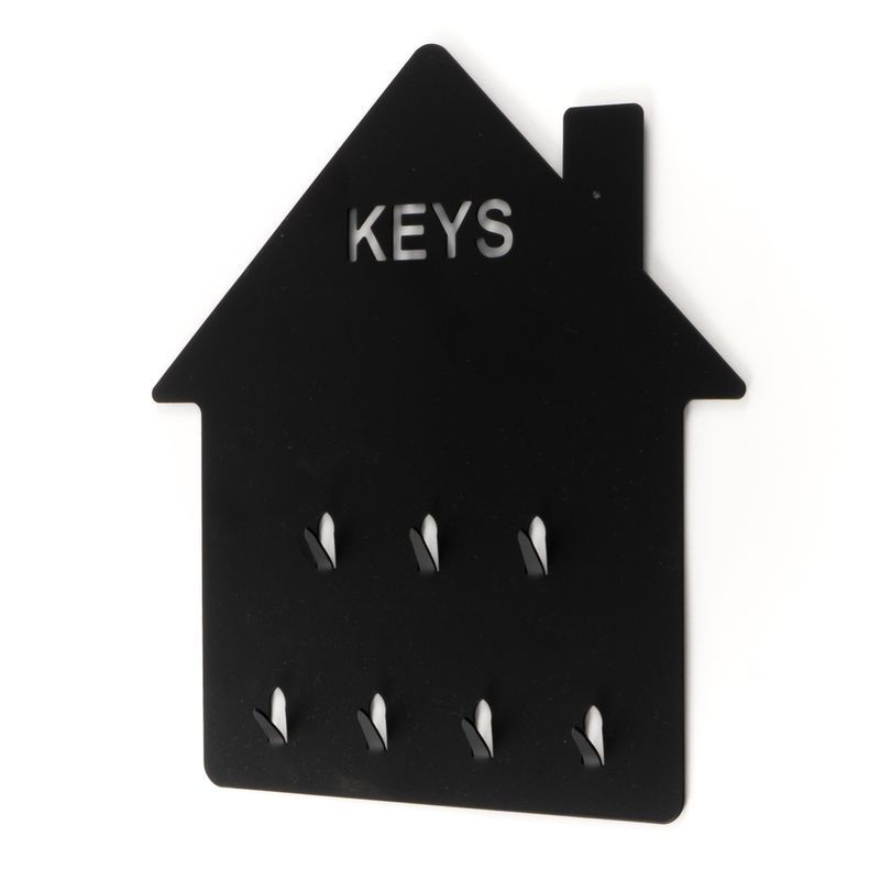 Cuelgallaves forma casa negro