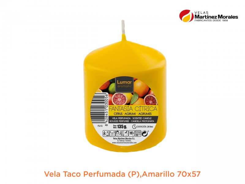 Vela taco perfumada fantasia 7x5,7 cm