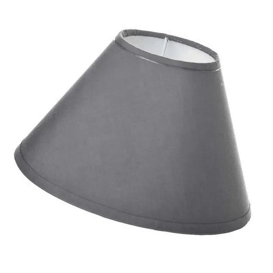 Pantalla lámpara poliéster-pp gris 22 x 9 x 14,50 cm