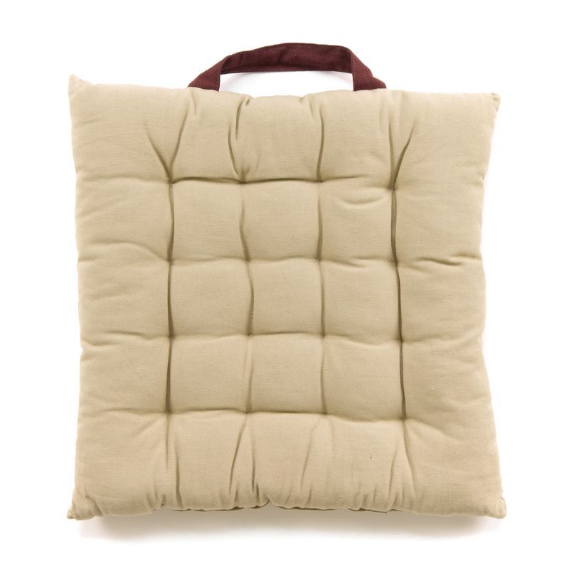 Cojin suelo 40x40 con asa beige