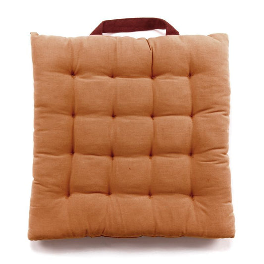 Cojin suelo 40x40 con asa terracota