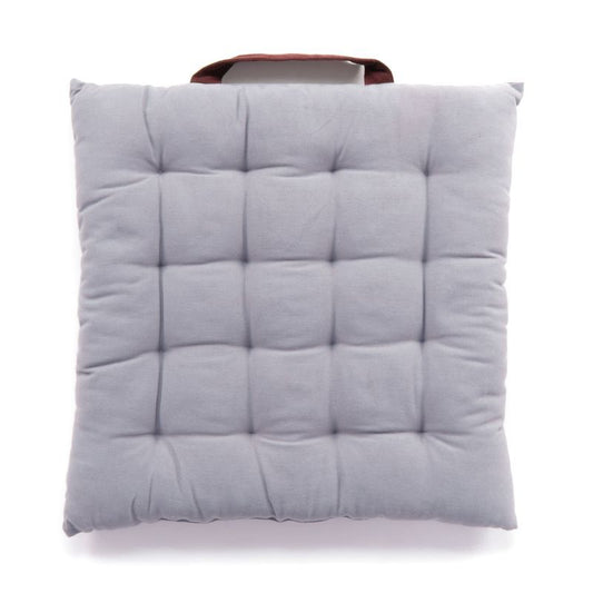 Cojin suelo 40x40 con asa gris perla