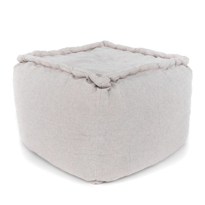 Puff 40x40 capitone gris