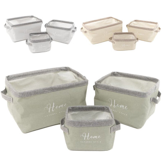 Juego de 3 cestas cuadrado 3c