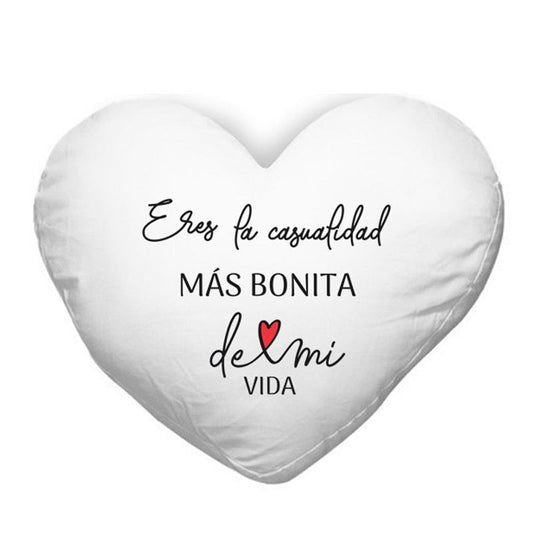 Cojin corazon blanco