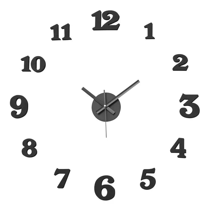 Reloj wall sticker eva-pp negro