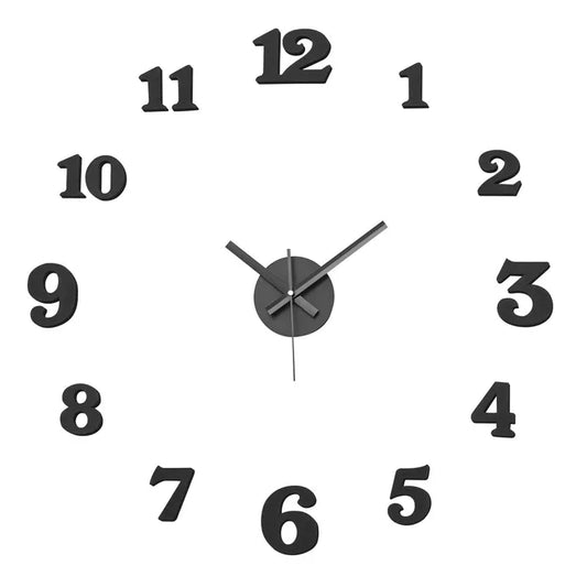 Reloj wall sticker eva-pp negro