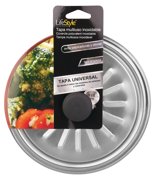 Tapa multiuso inox ø 18 cm