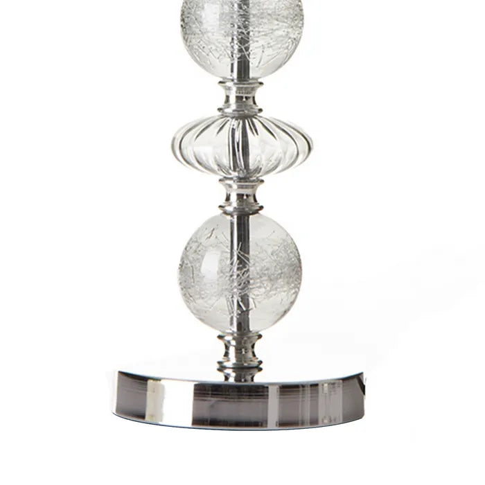 Lámpara metal-cristal blanco 20 x 20 x 41 cm