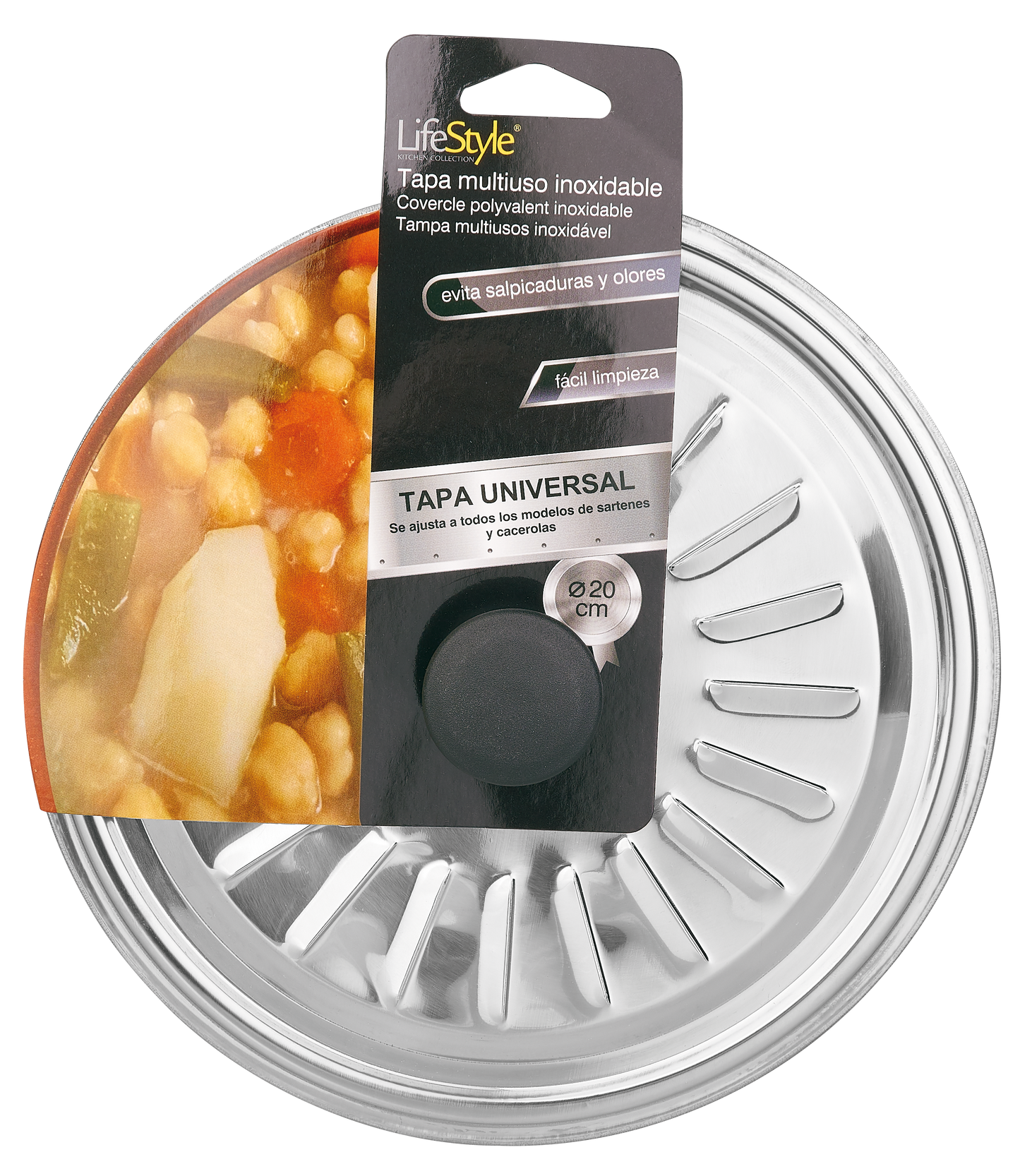 Tapa multiuso inox Ø 20 cm