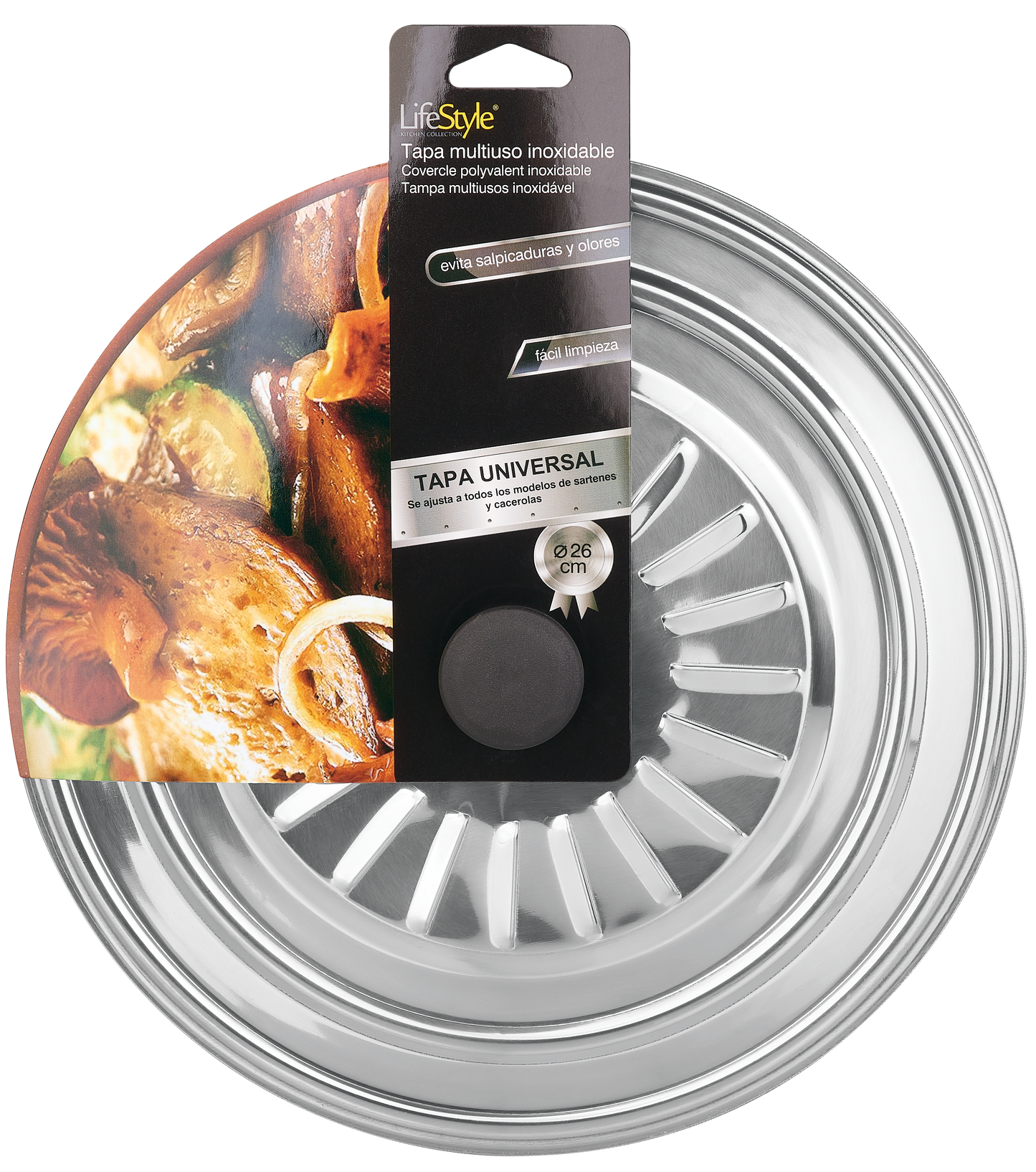 Tapa multiuso inox Ø 26 cm
