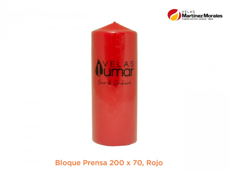 Bloque prensa rojo 20x7 cm