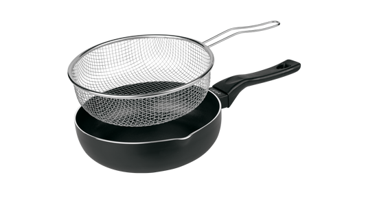 Sarten alta freidora con cestillo