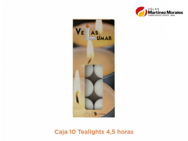 Caja 10 tealights 4,5 horas