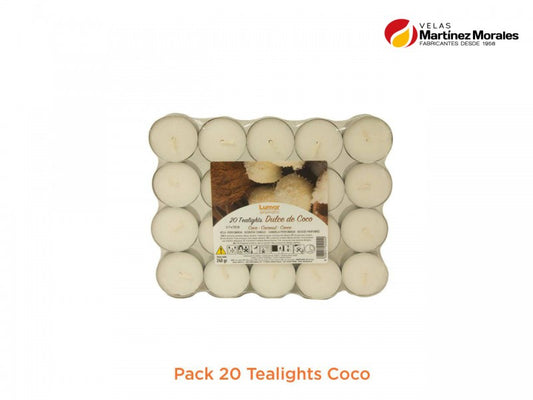 Pack 20 tealights coco