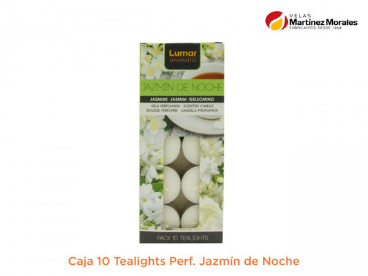 Caja 10 tealights perf. Jazmín de noche