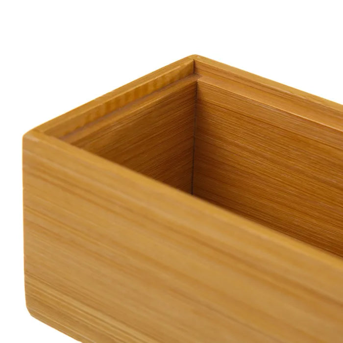 Organizador rectangular bambú 23 x 7,80 x 6,50 cm