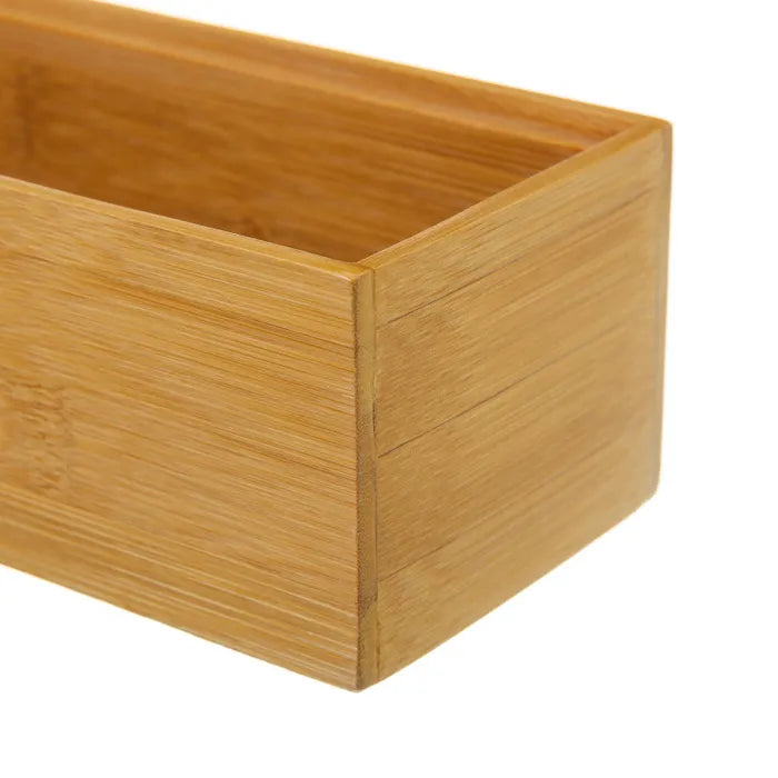 Organizador rectangular bambú 23 x 7,80 x 6,50 cm