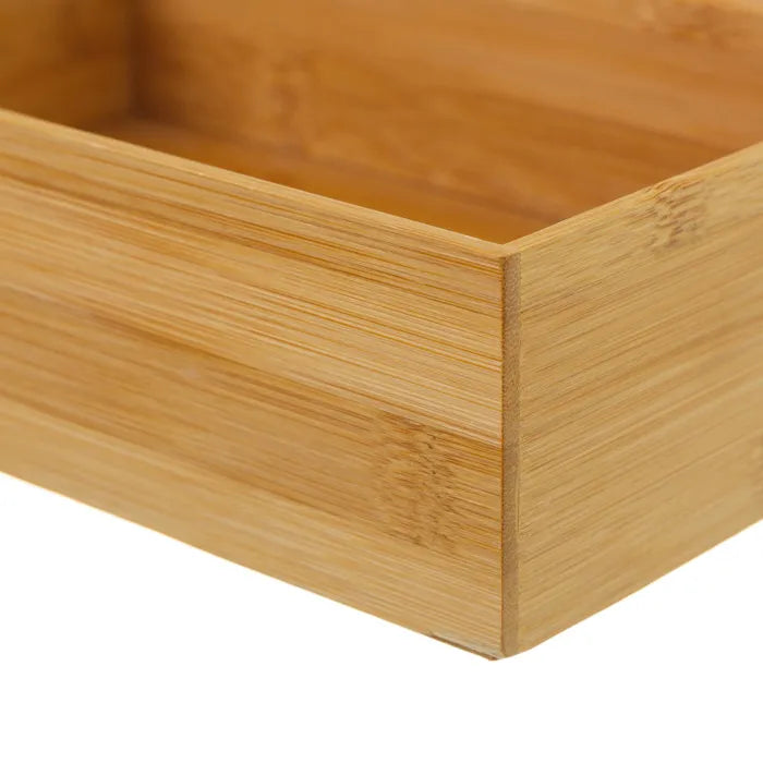 Organizador rectangular bambú 23 x 15 x 6,50 cm