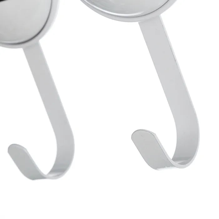 Percha puerta 4 ganchos metal blanco 35 x 9,50 x 28,50 cm
