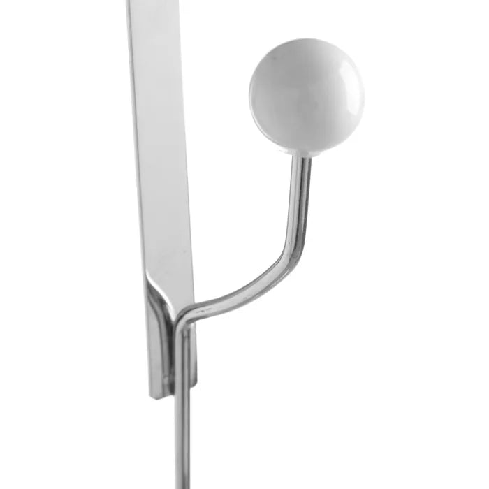 Percha puerta 2 ganchos metal cromado 2,80 x 10,50 x 7,50 cm