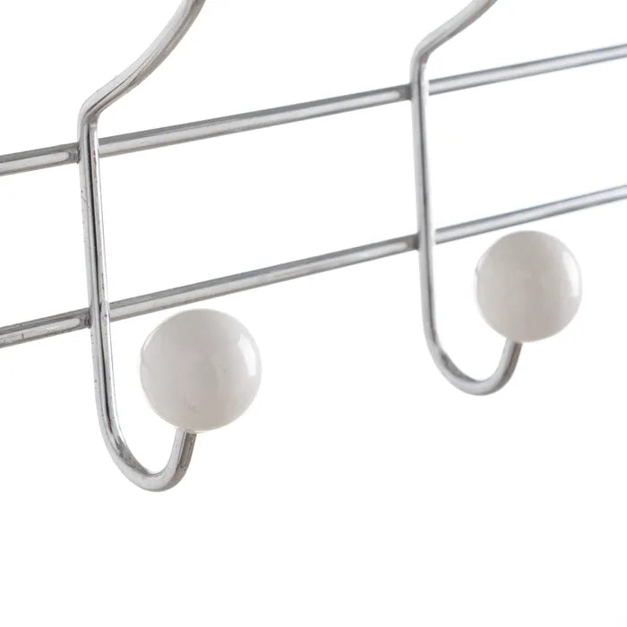 Percha puerta 10 ganchos metal cromado 41 x 10,50 x 31 cm