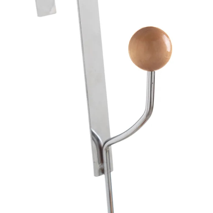 Percha puerta 2 ganchos metal cromado 2,50 x 11,50 x 18 cm