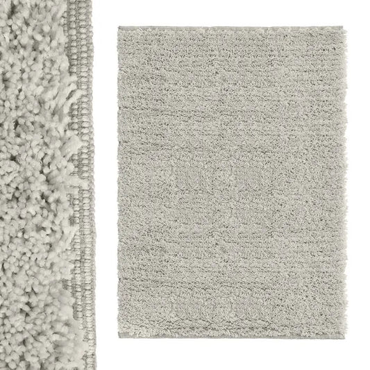 Alfombra confort algodón-poliéster gris 120 x 170 cm