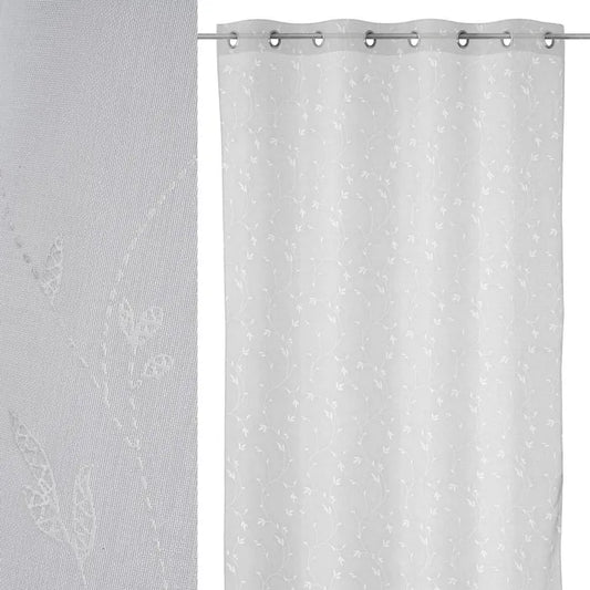 Visillo tejido plano aster blanco 140 x 260 cm