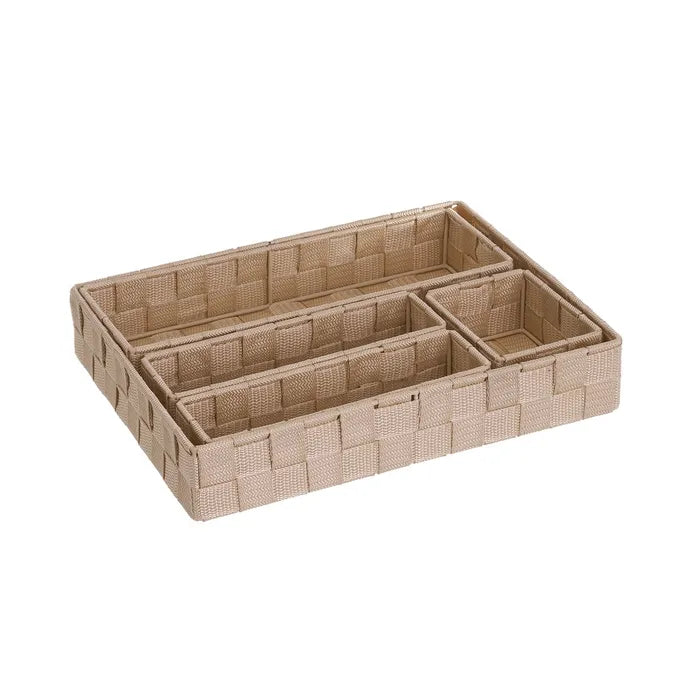 S/5 organizadores pp beige 34 x 26 x 6 cm