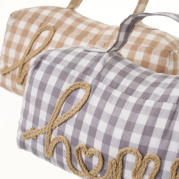 Tope puerta bolso 4/c tela-gravilla 24 x 9 x 11 cm