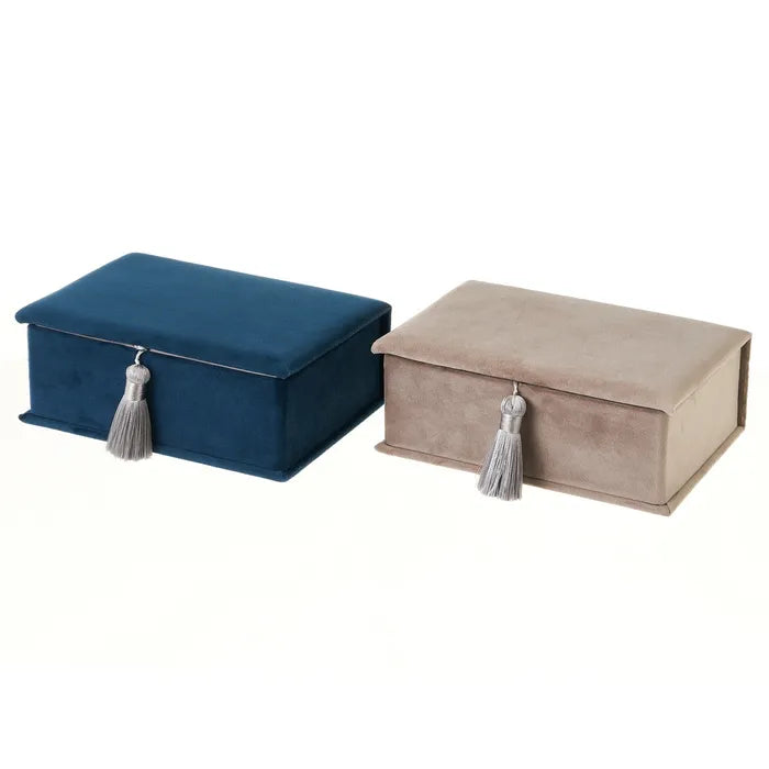 Joyero 2/c mdf-terciopelo 17,50 x 12 x 6 cm