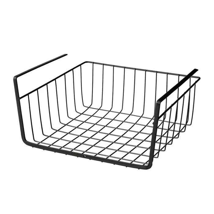 Cesta colgante estante metal negro 30 x 24,50 x 14,50 cm
