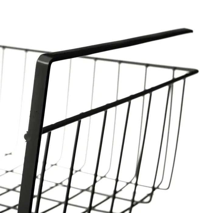 Cesta colgante estante metal negro 30 x 24,50 x 14,50 cm