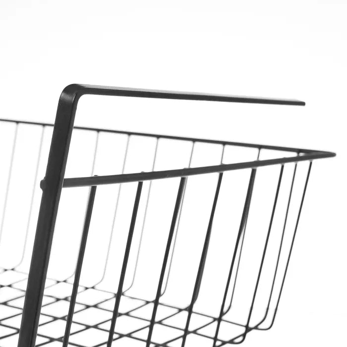 Cesta colgante estante metal negro 40 x 24,50 x 14,50 cm