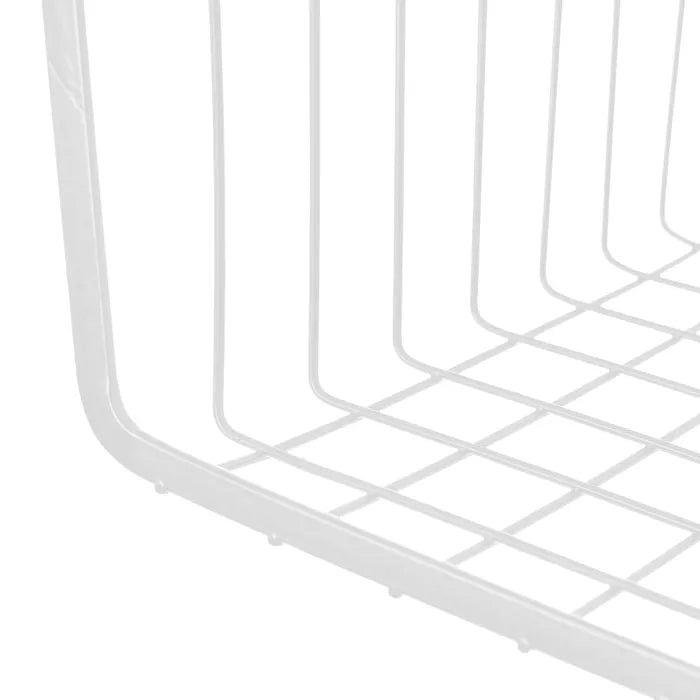 Cesta colgante estante metal blanco 40 x 24,50 x 14,50 cm