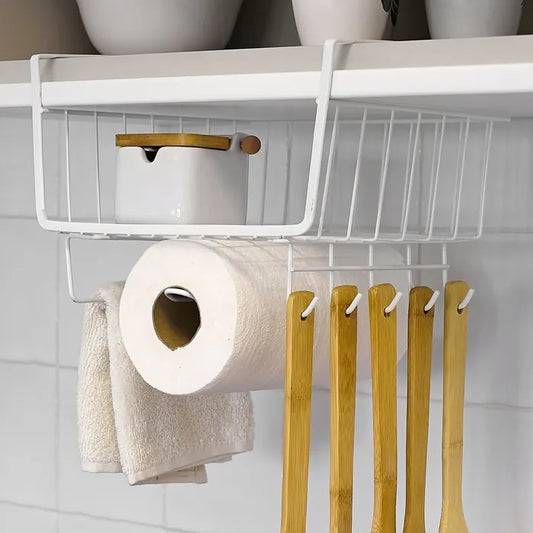 Cesta colgante porta utensilios blanco 29 x 24,50 x 18,50 cm