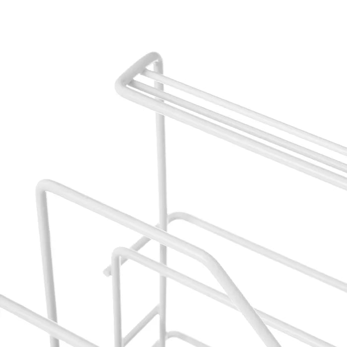 Organizador utensilios metal blanco 26,50 x 19 x 21,50 cm