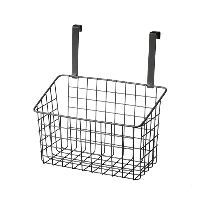 Cesta colgante puerta metal negro 26 x 17 x 28 cm