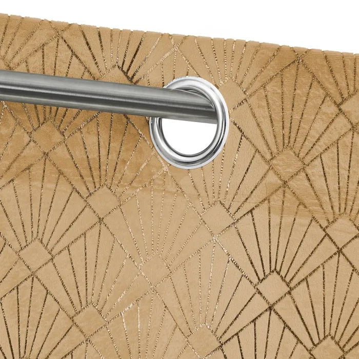 Cortina terciopelo impreso sunray beige 140 x 260 cm